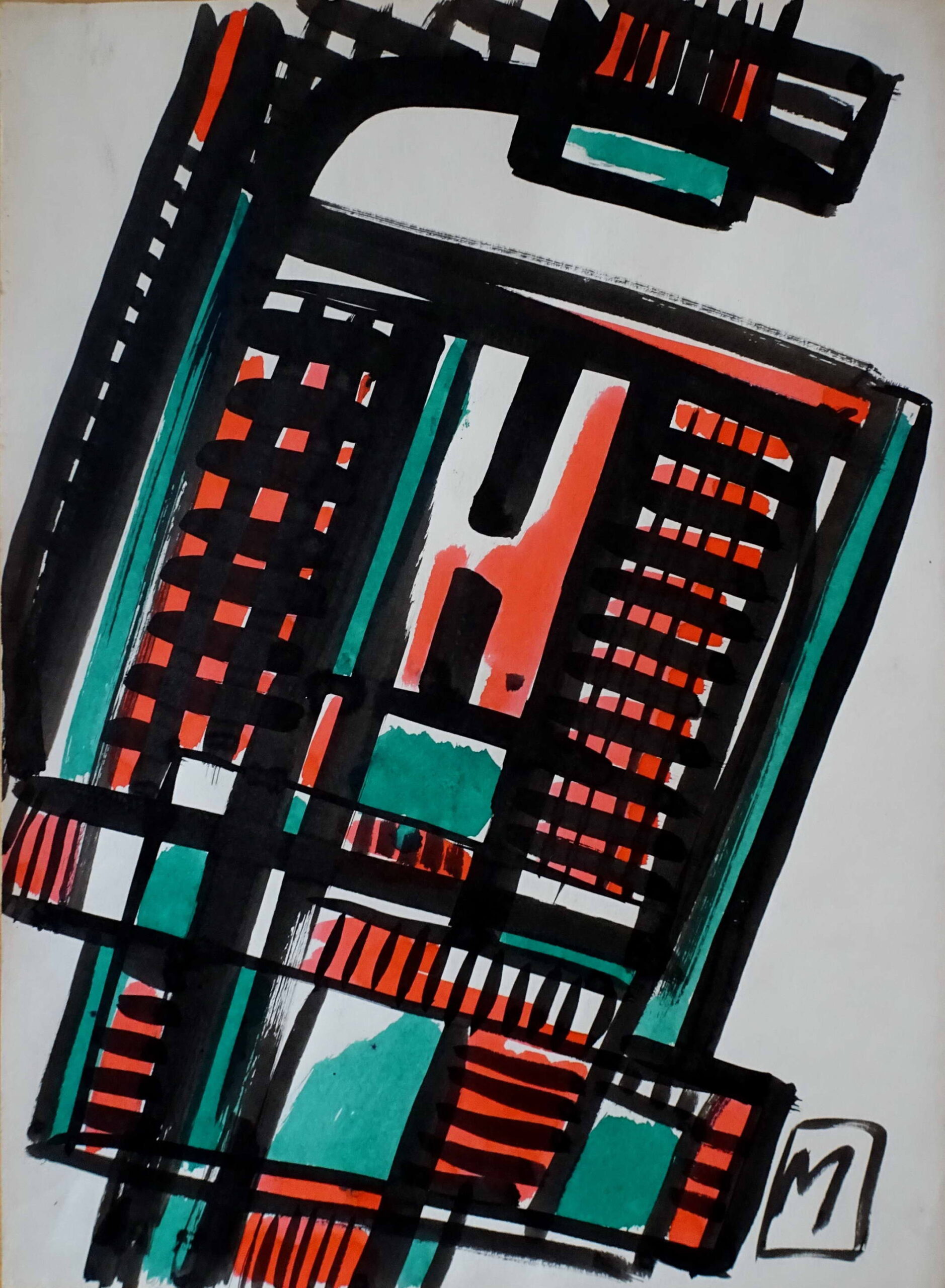 Meliš Juraj, 1969, bez názvu, akvarel na papieri 2, 45x33